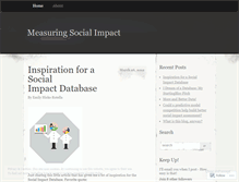 Tablet Screenshot of measuringsocialimpact.wordpress.com
