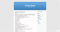 Desktop Screenshot of ceritapanashot.wordpress.com