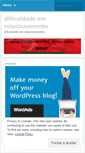 Mobile Screenshot of dificuldaderelacionamento.wordpress.com