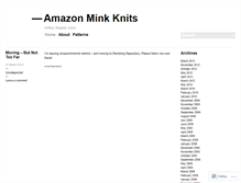 Tablet Screenshot of amazonminknits.wordpress.com