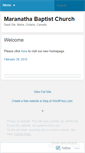 Mobile Screenshot of maranathabaptist.wordpress.com