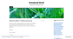 Desktop Screenshot of immaterialworld.wordpress.com