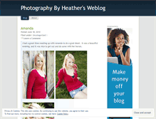 Tablet Screenshot of photographybyheather.wordpress.com