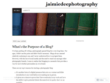 Tablet Screenshot of jaimiedeephotography.wordpress.com