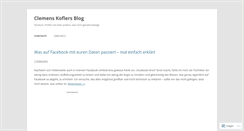 Desktop Screenshot of clemensk.wordpress.com