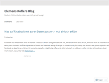 Tablet Screenshot of clemensk.wordpress.com