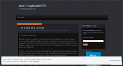 Desktop Screenshot of ournewaussielife.wordpress.com