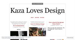 Desktop Screenshot of kazalovesdesign.wordpress.com