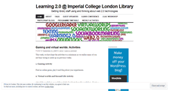 Desktop Screenshot of learning20atimperial.wordpress.com