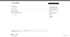 Desktop Screenshot of 1lazy.wordpress.com