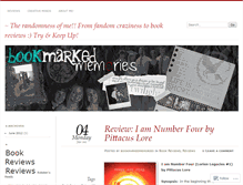 Tablet Screenshot of bookmarkedmemories.wordpress.com