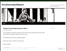 Tablet Screenshot of lincolnsocietyofdayton.wordpress.com