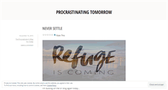 Desktop Screenshot of procrastinatingtomorrow.wordpress.com