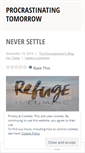 Mobile Screenshot of procrastinatingtomorrow.wordpress.com