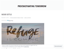 Tablet Screenshot of procrastinatingtomorrow.wordpress.com