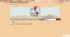 Desktop Screenshot of choeurvoxterra.wordpress.com