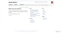 Desktop Screenshot of markwehrly.wordpress.com