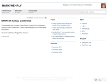 Tablet Screenshot of markwehrly.wordpress.com