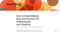 Desktop Screenshot of aashliblog.wordpress.com