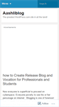 Mobile Screenshot of aashliblog.wordpress.com