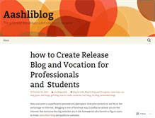Tablet Screenshot of aashliblog.wordpress.com