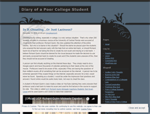 Tablet Screenshot of diaryofapoorcollegestudent.wordpress.com