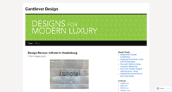 Desktop Screenshot of cantileverdesign.wordpress.com