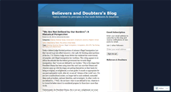Desktop Screenshot of believersanddoubters.wordpress.com