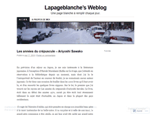 Tablet Screenshot of lapageblanche.wordpress.com