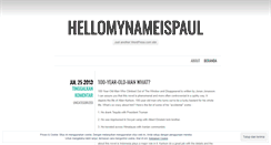 Desktop Screenshot of hellomynameispaul.wordpress.com