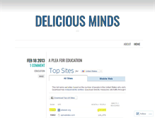 Tablet Screenshot of deliciousminds.wordpress.com