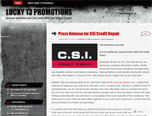 Tablet Screenshot of lucky13promotions.wordpress.com