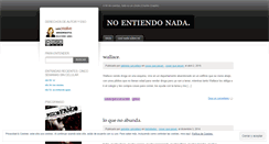 Desktop Screenshot of noentiendonada.wordpress.com