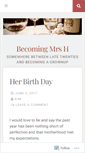 Mobile Screenshot of becomingmrsh.wordpress.com