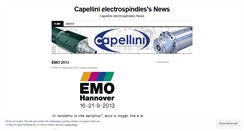 Desktop Screenshot of capellinielectrospindles.wordpress.com