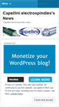 Mobile Screenshot of capellinielectrospindles.wordpress.com