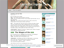 Tablet Screenshot of leavethelegalist.wordpress.com