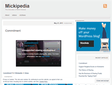 Tablet Screenshot of mickipediablog.wordpress.com