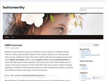 Tablet Screenshot of fashionworthy.wordpress.com