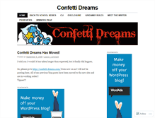 Tablet Screenshot of confettidreams.wordpress.com