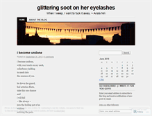 Tablet Screenshot of glitteringsoot.wordpress.com