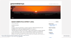 Desktop Screenshot of ganarendolaresya.wordpress.com