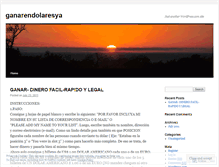 Tablet Screenshot of ganarendolaresya.wordpress.com