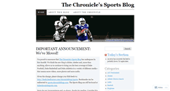 Desktop Screenshot of chroniclesports.wordpress.com