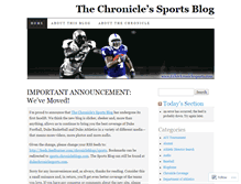 Tablet Screenshot of chroniclesports.wordpress.com