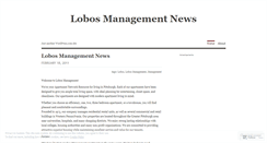 Desktop Screenshot of lobosmanagement4.wordpress.com