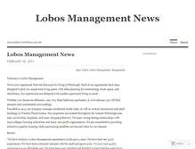 Tablet Screenshot of lobosmanagement4.wordpress.com