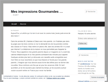 Tablet Screenshot of impressiongourmande.wordpress.com