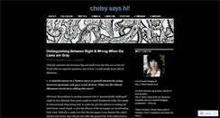 Desktop Screenshot of chelsysayshi.wordpress.com