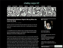 Tablet Screenshot of chelsysayshi.wordpress.com